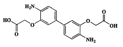 2-[2-Amino-5-[4-amino-3-(carboxymethoxy)phenyl]-phenoxy]acetic acid,Acetic acid, ((4,4'-diamino-3,3'-biphenylylene)dioxy)di-,CAS 3366-63-0,332.31,C16H16N2O6