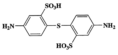 2-(2-Sulfo-4-aminophenylthio)-5-aminobenzenesulfonic acid,Metanilic acid,6,6-thiodi-,CAS 118-86-5,376.43,C12H12N2O6S3