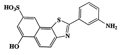 2-(3-Aminophenyl)-6-hydroxynaphtho[2,1-d]thiazole-8-sulfonic acid,Naphtho[2,1-d]thiazole-8-sulfonic acid,2-(3-aminophenyl)-6-hydroxy-,CAS 6259-71-8,372.42,C17H12N2O4S2