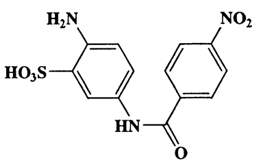 2-Amino-5-(4-nitrobenzamido)benzenesulfonic acid,Benzenesulfonic acid,2-amino-5-[(4-nitrobenzoyl)amino]-,CAS 6470-53-7,337.31,C13H11N3O6S