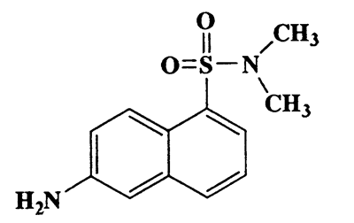 2-Amino-5-naphthalene-(N,N-dimethyl)sulfonamide,1-Naphthalenesulfonamide,6-amino-N,N-dimethyl-,CAS 1214-03-5,250.32,C12H14N2O2S