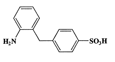 2-Aminodiphenylmethane-4'-sulfonic acid,4-(2-aminobenzyl)benzenesulfonic acid,4-(2-aminobenzyl)benzenesulfonic acid,263.31,C13H13NO3S