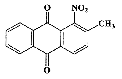 2-Methyl-1-nitroanthracene-9,10-dione,9,10-Anthracenedione,2-methyl-1-nitro-,CAS 129-15-7,267.24,C15H9NO4