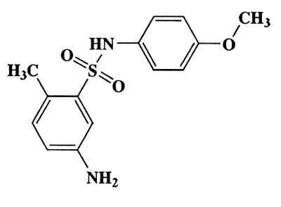 2-Methyl-5-amino-4'-methylbenzenesulfanilide,Benzenesulfonamide,5-amino-N-(4-methoxyphenyl)-2-methyl-,292.35,C14H16N2O3S