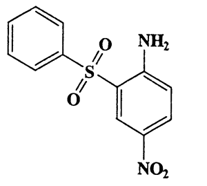 2-amino-5-nitrodiphenylsulfone,Bnezenamine,4-nitro-2-(pheylsulfonyl)-,CAS 101241-56-9,278.28,C12H10N2O4S