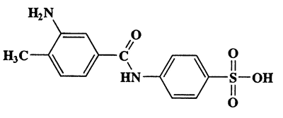 3-Amino-4-methyl-4'-sulfobenzanilide,Benzenesulfonic acid,4-[(3-amino-4-methylbenzoyl)amino]-,CAS 43035-26-3,306.34,C14H14N2O4S