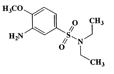 3-Amino-N,N-diethyl-4-methoxybenzenesulfonamide,Benzenesulfonamide,3-amino-N,N-diethyl-4-methoxy-,CAS 97-35-8,258.34,C11H18N2O3S