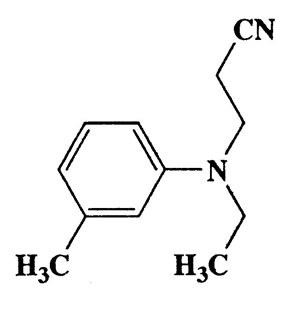 3-(Ethyl(m-tolyl)amino)propanenitrile,Propanenitrile,3-[ethyl(3-methylphenyl)amino]-,CAS 148-69-6,188.27,C12H16N2