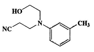 3-Methyl-N-hydfoxyethyl-N-cyanoethylaniline,Propanenitrile,3-[(2-hydroxyethyl)(3-methylphenyl)amino]-,CAS 119-95-9,204.27,C12H16N2O