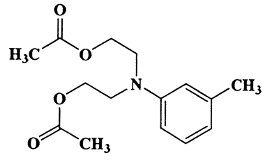 3-Methyl-N,N-bis(2-acetoxyethyl)benzenamine,Ethanol,2,2'-[(3-methylphenyl)imino]bis-,diacetate(ester),CAS 21615-36-1,279.33,C15H21NO4