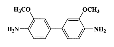 1,1'-Biphenyl]-4,244.29, 3,3''-dimethoxy-,3'-Dimethoxylbenzidine,4-diamine,C14H16N2O2, CAS 119-90-4