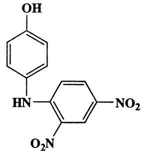 4-(2,4-Dinitrophenylamino)phenol,Phenol,4-[(2,4-dinitrophenyl)amino]-,CAS 119-15-3,275,22,C12H9N3O5