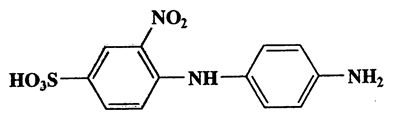 4-(4-Aminophenylamino)-3-nitrobenzenesulfonic acid,Benzenesulfonic acid,4-[(4-aminophenyl)amino]-3-nitro-,CAS 135-11-5,309.3,C12H11N3O3S