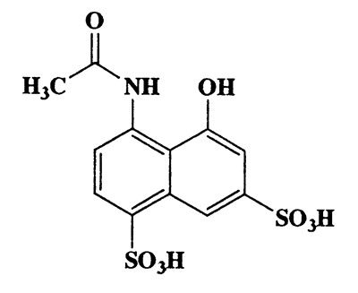 4-Acetamido-5-hydroxynaphthalene-1,7-disulfonic acid,1,7-Naphthalenedisulfonic acid,4-(acetylamino)-5-hydroxy-,CAS 6409-21-8,361.35,C12H11NO8S2