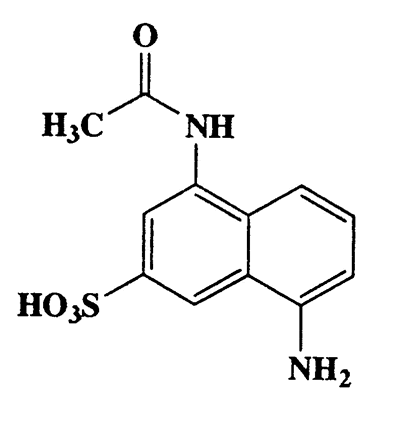 4-Acetamido-8-amino-2-naphthalenesulfonic acid,280.30,C12H12N2O4S