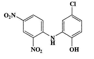 4-Chloro-2-(2,4-dinitrophenylamino)phenol,Phenol,4-chloro-2-(2,4-dinitroanilino)-,CAS 6358-18-5,309.66,C12H8ClN3O5