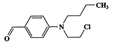 4-(N-butyl-N-(2-chloroethyl)amino)benzaldehyde,Benzaldehyde,4-[butyl(2-chloroethyl)amino]-,CAS 4157-74-8,239.74,C13H18ClNO