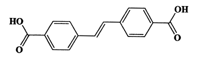 4,4'-Stilbenedicarboxylic acid,Benzoic acid,4,4'-(1,2-ethenediyl)bis-,CAS 100-31-2,268.26,C16H12O4