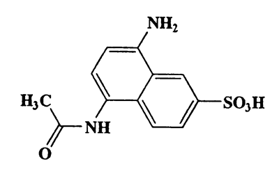 5-Acetamido-8-amino-2-naphthalenesulfonic acid,2-Naphthalenesulfonic acid,5-(acetylamino)-8-amino-,CAS 85-80-3,280.30,C12H12N2O4S