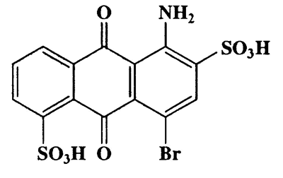 5-Amino-8-bromo-9,10-dioxo-9,10-dihydroanthracene-1,6-disulfonic acid,1,6-Anthracenedisulfonic acid,5-amino-8-bromo-9,10-dihydro-9,10-dioxo-,CAS 117-13-5,462.25,C14H8BrNO8S2