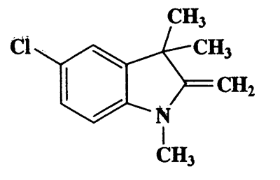 5-Chloro-1,3,3-trimethyl-2-methyleneindoline,1H-Indole,5-chloro-2,3-dihydro-1,3,3-trimethyl-2-methylene,CAS 6872-17-9,207.7,C12H14ClN