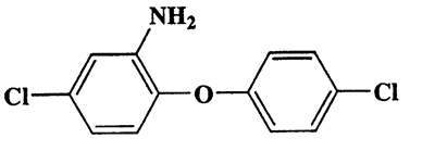 5-Chloro-2-(4-chlorophenoxy)benzenamine,Benzenamine,5-chloro-2-(4-chlorophenoxy)-,CAS 121-27-7,254.11,C12H9Cl2NO