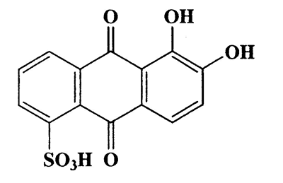 5,6-Dihydroxy-9,10-dioxo-9,10-dihydroanthracene-1-sulfonic acid,1-Anthracenesulfonic acid,9,10-dihydro-5,6-dihydroxy-9,10-dioxo-,CAS 6373-42-8,320.27,C14H8O7S