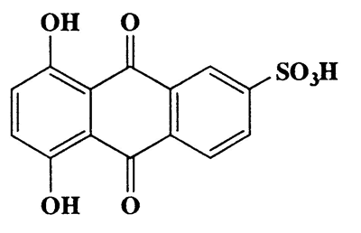 5,8-Dihydroxy-9,10-dioxo-9,10-dihydroanthracene-2-sulfonic acid,2-Anthraquinonesulfonic acid, 5,8-dihydroxy-,CAS 6483-85-8,320.27,C14H8O7S