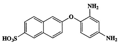 6-(2,4-Diaminophenoxy)-2-naphthalenesulfonic acid,2-Naphthalenesulfonic acid,6-(2,4-diaminophenoxy)-,CAS 6357-92-2,330.26,C16H14N2O4S