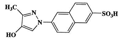 6-(4-Hydroxy-3-methyl-1H-pyrazol-1-yl)naphthalene-2-sulfonic acid,CAS 6357-97-7,304.32,C14H12N2O4S