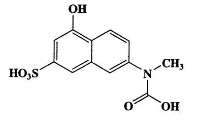 6-Carboxymethylamino-1-naphthol-3-sulfonic acid,297.28,C12H11NO6S