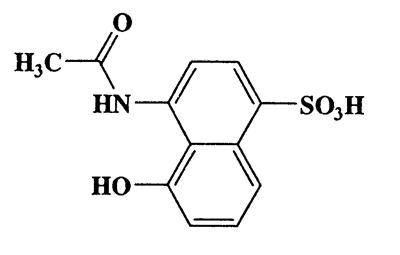 8-Acetamido-1-naphthol-5-sulfonic acid,1-Naphthalenesulfonic acid,4-acetamido-5-hydroxy,CAS 6357-80-8,281.28,C12H11NO5S