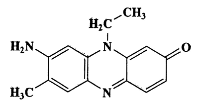 8-Amino-10-ethyl-7-methylphenazin-2(10H)-one,2(10H)-Phenazinone,8-amino-10-ethyl-7-methyl-,CAS 6364-24-5,253.30,C15H15N3O