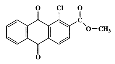 Methyl 1-chloro-9,10-dioxo-9,10-dihydroanthracene-2-carboxylate,2-Anthracenecarboxylic acid,1-chloro-9,10-dihydro-9,10-dioxo-,methyl ester-,CAS 6363-92-4,300.69,C16H9ClO4