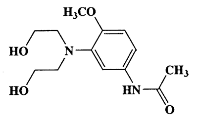 N-(3-(bis(2-hydroxyethyl)amino)-4-methoxyphenyl)acetamide,Acetamide,N-[3-[bis(2-hydroxyethyl)amino]-4-methoxyphenyl]-,CAS 24530-67-4,268.31,C13H20N2O4