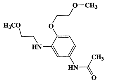 N-(4-(2-methoxyethoxy)-3-(2-methoxyethylamino)phenyl)acetamide,N-(3-(ethyl(methoxy)amino)-4-(2-methoxyethoxy)phenyl)acetamide,282.34,C14H22N2O4