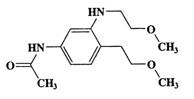  N-(4-(2-methoxyethyl)-3-(2-methoxyethylamino)phenyl)acetamide,266.34,C14H22N2O3