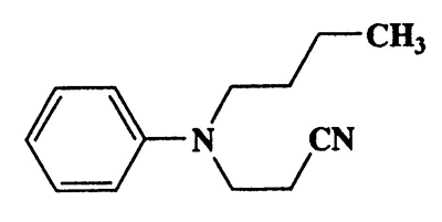N-cyanoethyl-N-butylaniline,Propanenitrile,3-(butylphenylamino)-,CAS 61852-40-2,202.3,C13H18N2