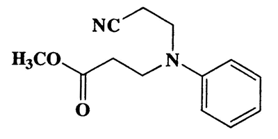 N-cyanoethyl-N-methoxycarbonylethylaniline,b-Alanine,N-(2-cyanoethyl)-N-phenyl-,methyl ester,CAS 67892-95-9,232.28,C13H16N2O2