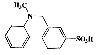 N-methyl-N-3-sulfobenzylaniline,Benzenesulfonic acid,3-[(methylphenylamino)methyl]-,CAS 6387-18-4,277.34,C14H15NO3S