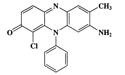 1-Chloro-7-methyl-8-amino-10-phenyl-2-phenazinone,2(10H)-Phenazinone,8-amino-1-chloro-7-methyl-10-phenyl-,CAS 6364-23-4,335.79,C19H14ClN3O