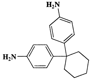 1,1-Bis(4-aminophenyl)cyclohexane,Benzenamine,4,4'-cyclohexylidenebis-,CAS 3282-99-3,266.38,C18H22N2