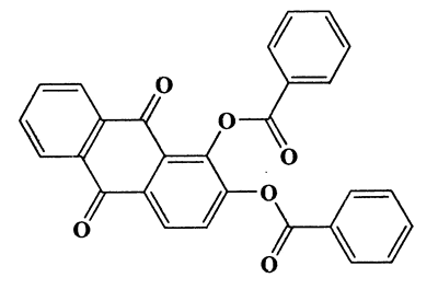 1,2-Dihydroxyanthraquinone dibenzoate,9,10-Anthracenedione,1,2-bis(benzoyloxy)-,CAS 6375-18-4,448.42,C28H16O6