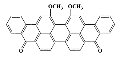 16,17-Dimethoxyviolanthrene-5,10-dione,Dinaphtho[1,2,3-cd:3',2',1'-lm]perylene-5,10-dione,16,17-dimethoxy-,CAS 128-58-5,516.54,C36H20O4