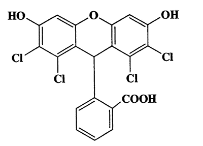 2-(1,2,7,8-Tetrachloro-3,6-dihydroxy-9H-xanthen-9-yl)benzoic acid,Spiro[isobenzofuran-1(3H),9'-[9H]xanthen]-3-one,4,5,6,7-tetrachloro-3',6'-dihydroxy-,CAS 6262-21-1,472.1,C19H26N2