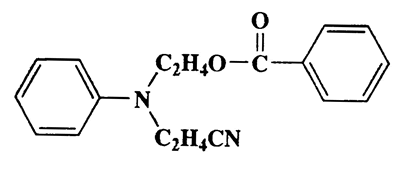 2-((2-Cyanoethyl)(phenyl)amino)ethyl benzoate,Propanenitrile,3-[[2-(benzoxyloxy)ethyl]phenylamino]-,CAS 25047-90-9,294.35,C18H18N2O2