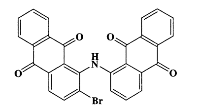 2-Bromo-1,1'-iminodianthraquinone,9,10-Anthracenedione,2-bromo-1-[(9,10-dihydro-9,10-dioxo-1-anthracenyl)amino]-,CAS 6545-54-6,508.32,C28H14BrNO4