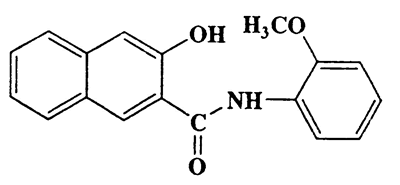 2'-Methoxy-3-hydroxy-2-naphthanilide,2-Naphthalenecarboxamide,3-hydroxy-N-(2-methoxyphenyl)-,CAS 135-62-6,293.32,C18H15NO3