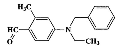 2-Methyl-4-(N-ethyl-N-benzyl)aminobenzaldehyde,benzaldehyde,4-(benzyl(ethyl)amino)-2-methy,CAS 77147-13-8,253.34,C17H19NO