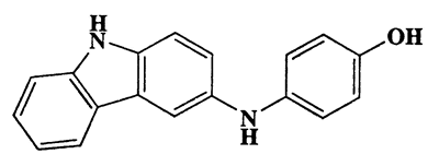 3-(4-Hydroxyanilino)carbazole,Phenol,p-(carbazol-3-ylamino)-,CAS 86-72-6,274.32,C18H14N2O